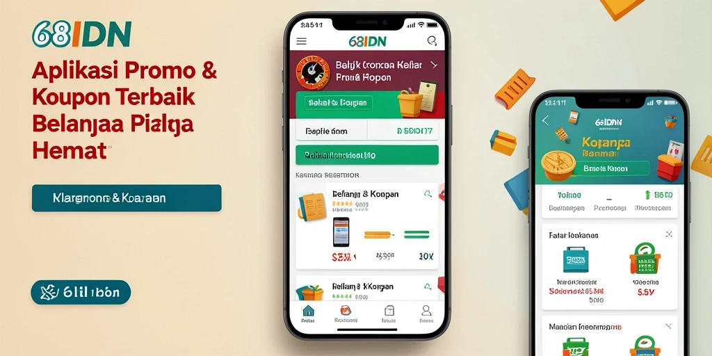 Tampilan antarmuka aplikasi 68IDN untuk promo dan kupon.