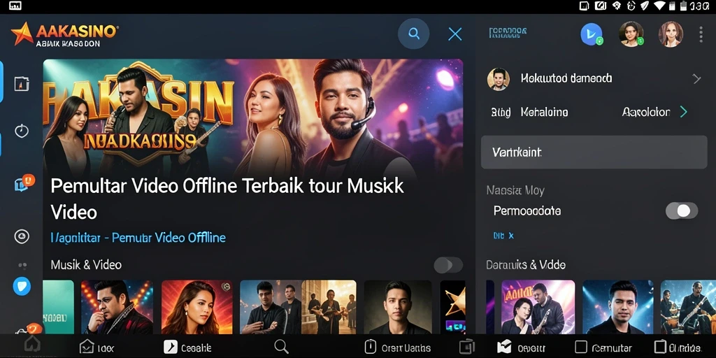 Antarmuka AAKASINO yang intuitif untuk pemutar video offline.