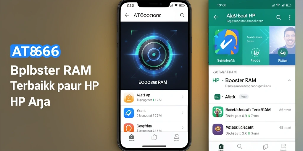 Tampilan antarmuka AT866 yang modern untuk fungsi Booster RAM.