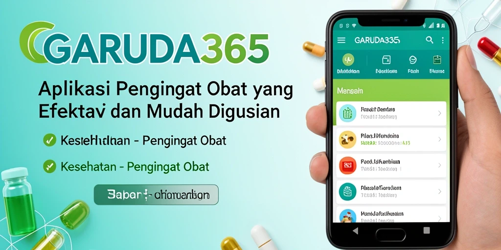 Antarmuka aplikasi Pengingat Obat yang ramah pengguna.