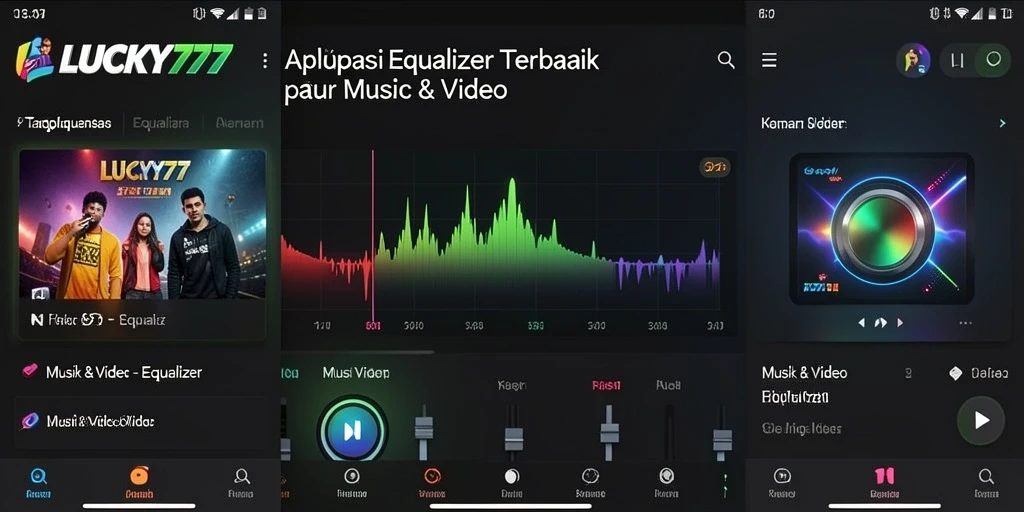 Tampilan antarmuka aplikasi LUCKY777 yang intuitif dan modern.