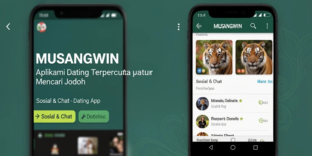 Tampilan antarmuka <strong>MUSANGWIN</strong> yang modern dan interaktif untuk mencari jodoh.