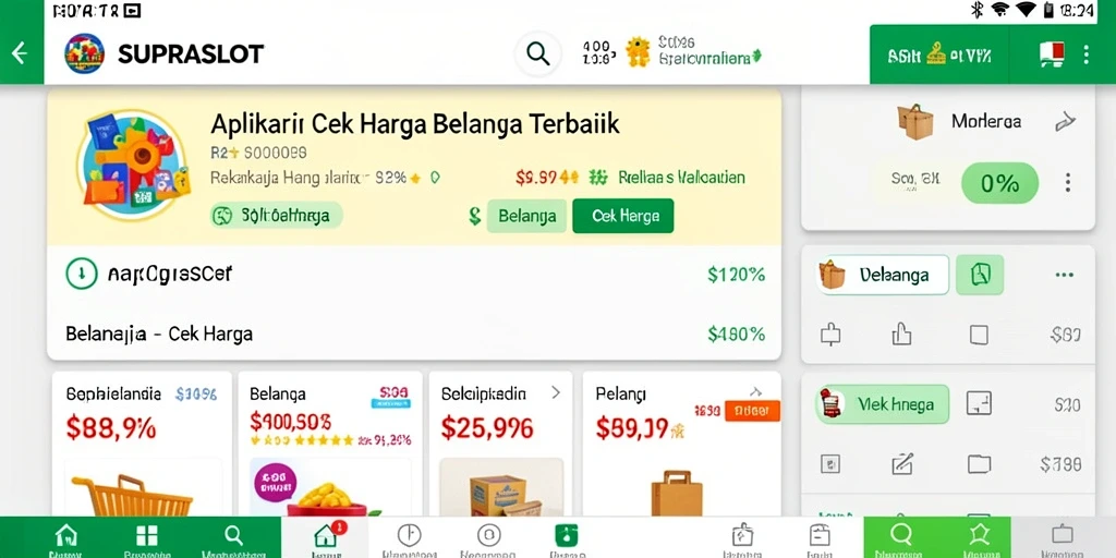 Tampilan antarmuka SUPRASLOT yang memudahkan pengguna dalam cek harga.
